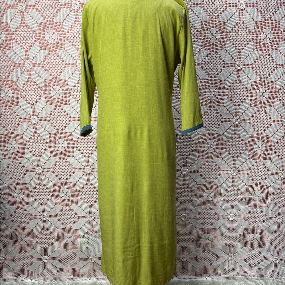 Vintage Embroidered Kurta Caftan Dress | Boho Tunic - Picture 8 of 8